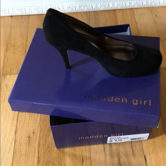 Madden girl black suede pumps - Picture 2 of 7